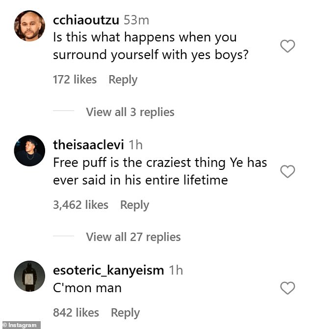 Em meio a questões legais de Combs, os seguidores de mídia social de West no X/Twitter e no Instagram tiveram uma reação predominantemente negativa à sugestão de libertar o magnata da música em apuros de seu encarceramento em andamento