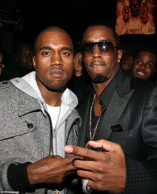 West e Diddy fotografados em uma revista Vibe e Ciroc Party em 2006