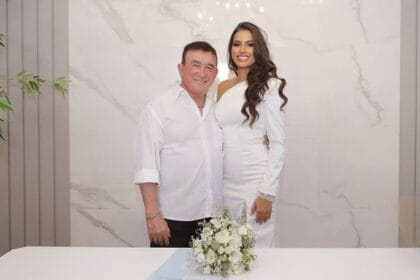 Vídeo: Amado Batista se casa com miss 51 anos mais nova no MT