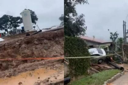 Rompimento de reservatório da Sabesp provoca uma morte em Mairiporã